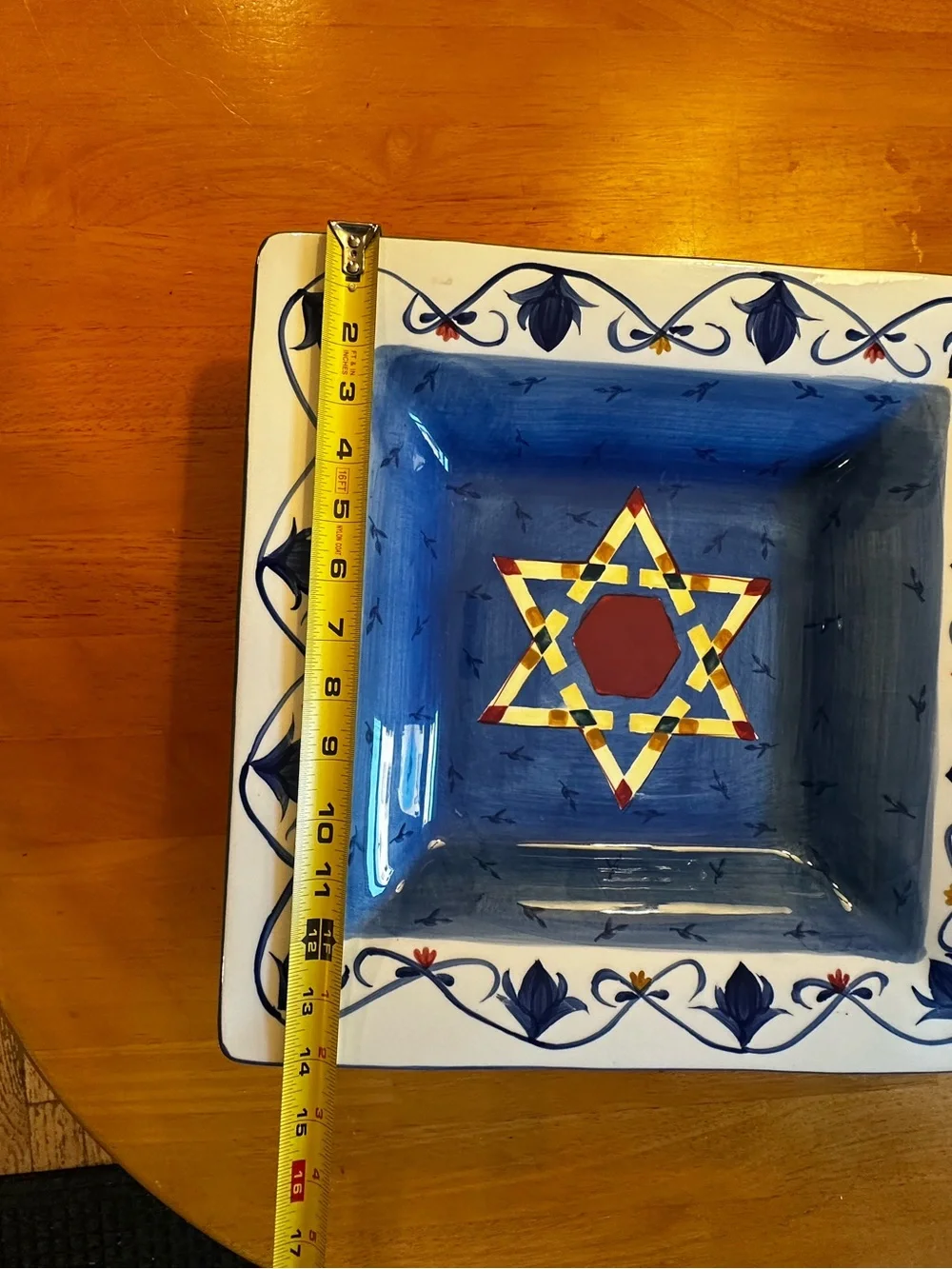 Laurie Gates Star of David Ceramic Serving Bowl